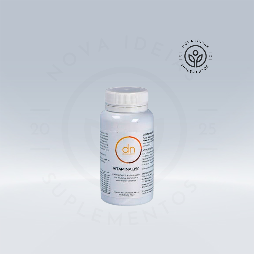 Complexo vitamínico B50, 60 cápsulas.