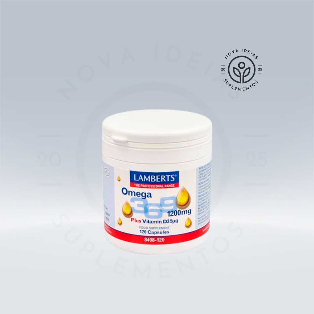 ÓMEGA 3-6-9 mais VITAMINA D3 120 cápsulas.