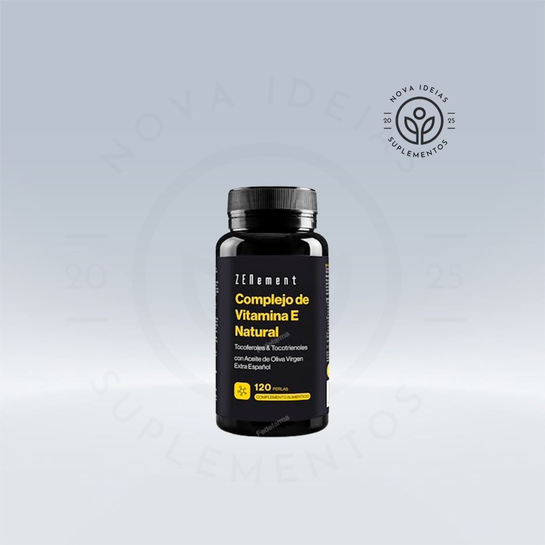 Complexo natural de vitamina E com azeite, 120 cápsulas.