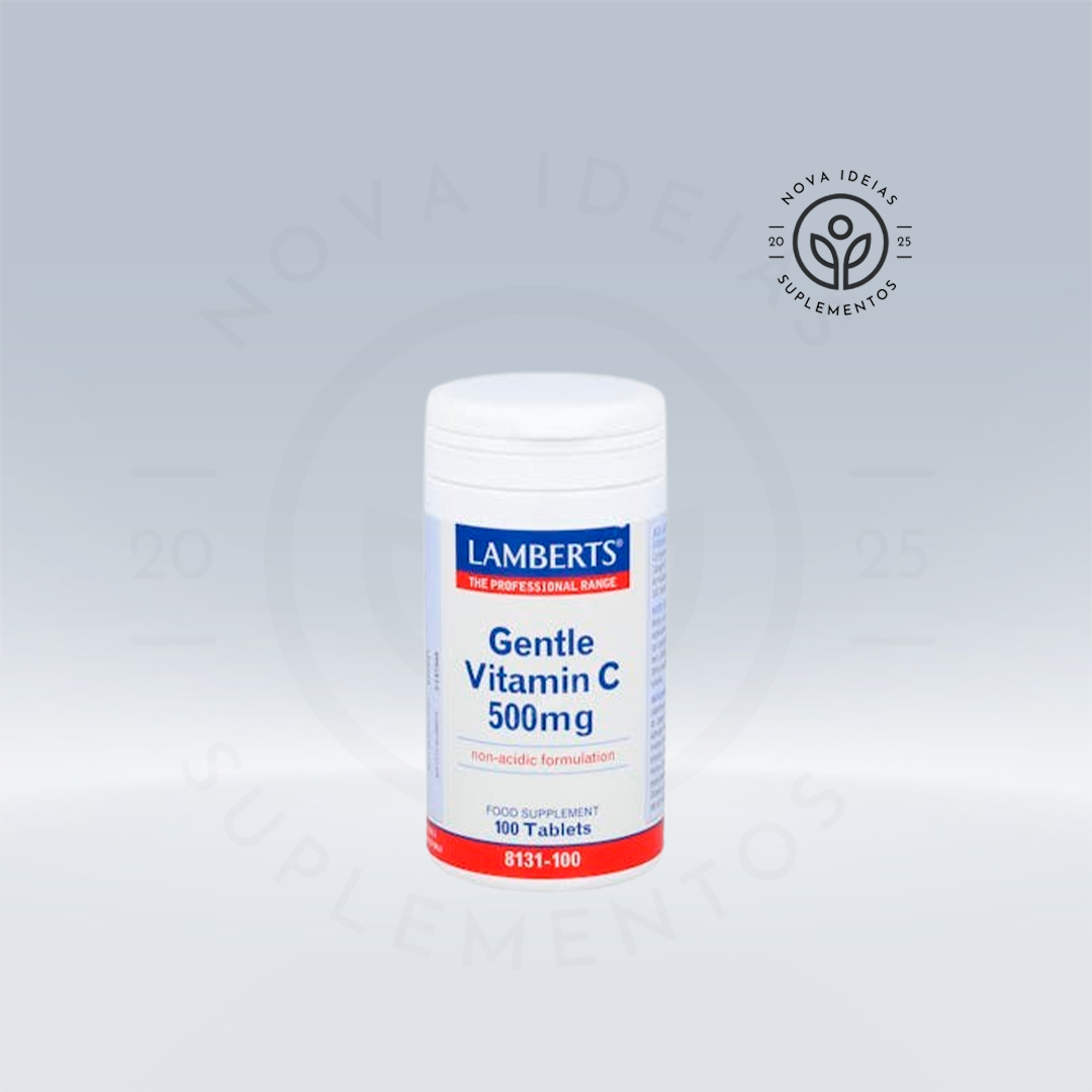 Vitamina C suave 500 mg (não ácida) 100 comprimidos.