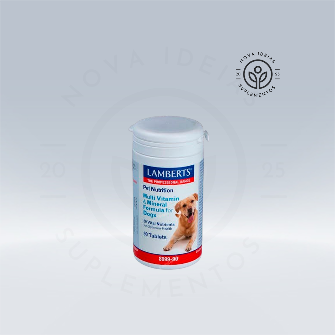 Vitaminas e minerais Lamberts para cães, 90 comprimidos