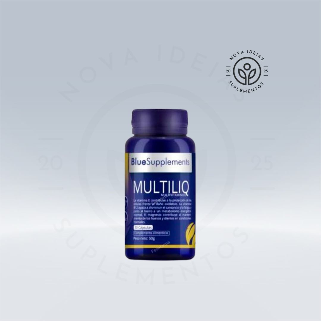 MULTILIQ vitaminas e minerais 30 cápsulas.