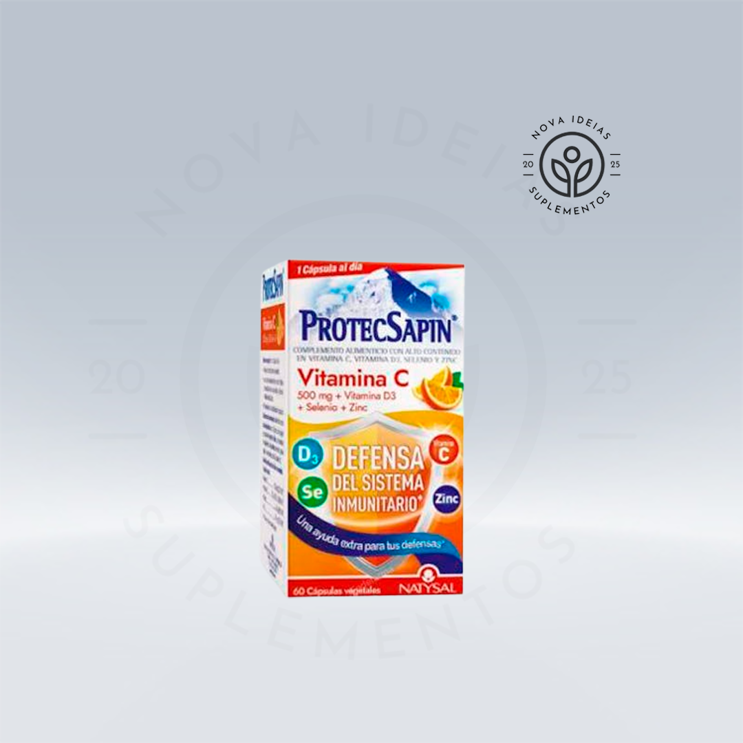 PROTECSAPIN VITAMINA C 500 mg + D3 + SELÉNIO + Zn. 60 cápsulas