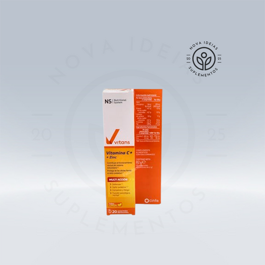 NS VITAMINA C+ZINCO 20 comprimidos efervescentes de limão