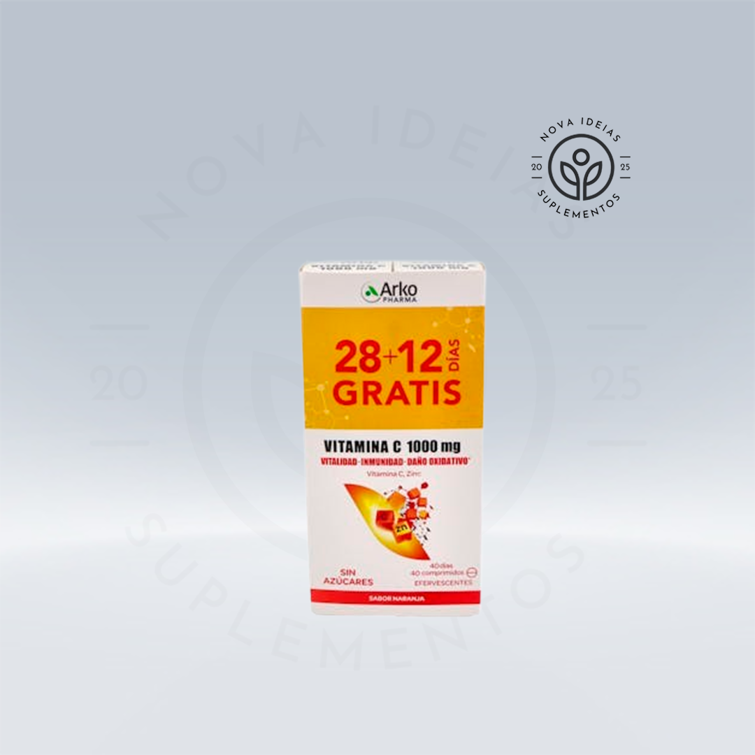 ARKOVITAL VITAMINA C 1000 MG EMBALAGEM COM 40 COMPRIMIDOS EFERVESCENTES