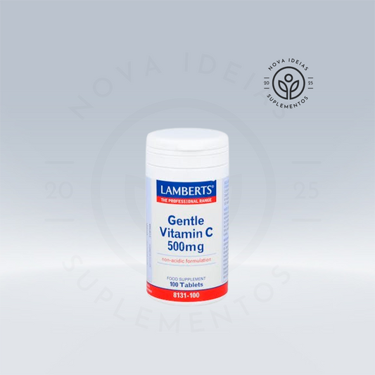 Vitamina C suave 500 mg (não ácida) 100 comprimidos.