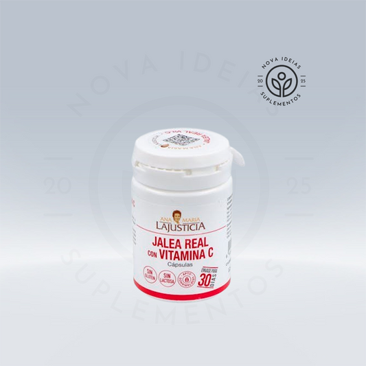 Geleia Real com Vitamina C, 60 cápsulas.