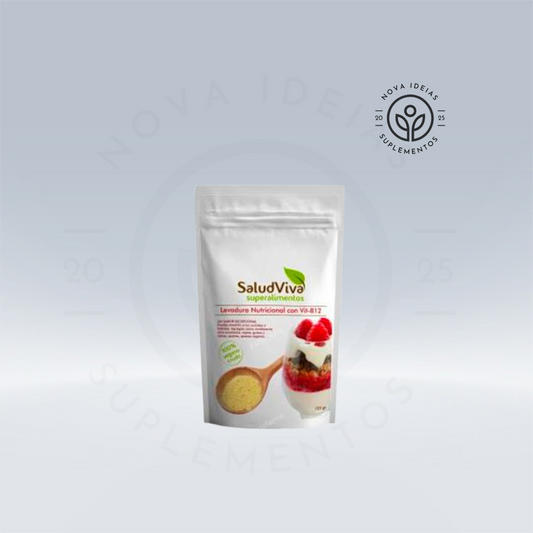 Levedura nutricional com vitamina B12 125g. Vegana.