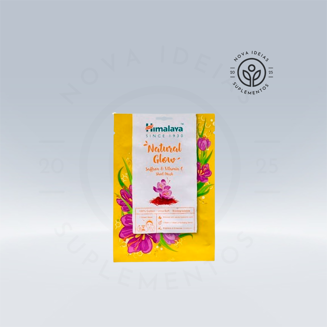 Máscara facial Natural Glow com açafrão e vitamina C