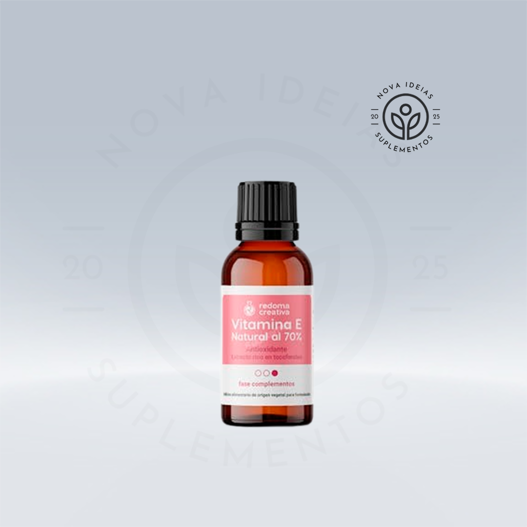 Vitamina E natural 70% à base de soja, 30ml
